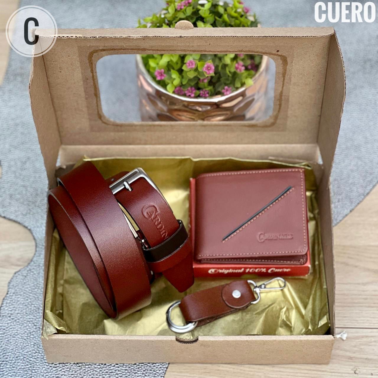 Trio Correa+Billetera+Llavero